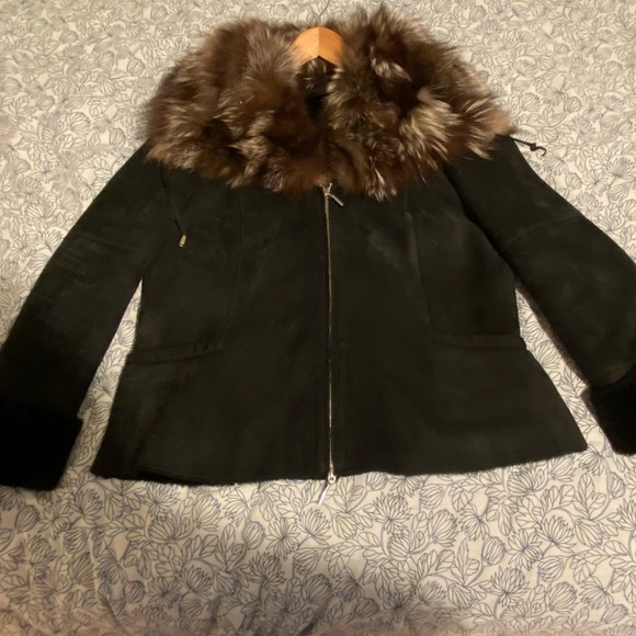 Italian fur trim shearing jacket - Picture 4 of 12